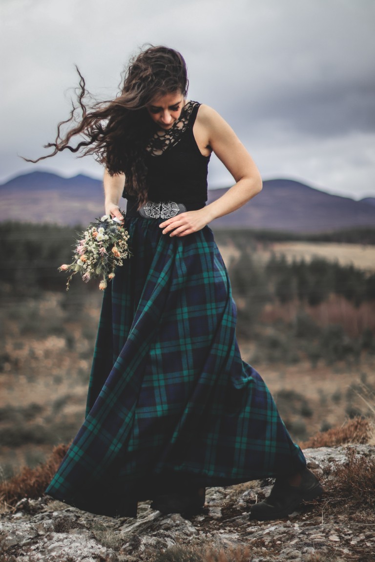 Long Tartan Dress by Kilt and Tartan Dress Maker Thistle & Cloth