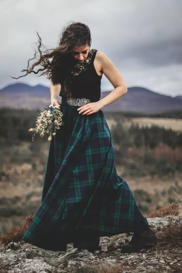 Long Tartan Dress by Kilt and Tartan Dress Maker Thistle & Cloth