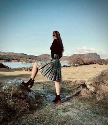 Hand sewn tartan kilt by Thistle and Cloth